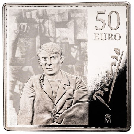 Moneda 2023 Picasso 50 euros Arlequín con Espejo. Plata