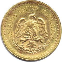 Moneda de oro 2.5 Pesos México 1945