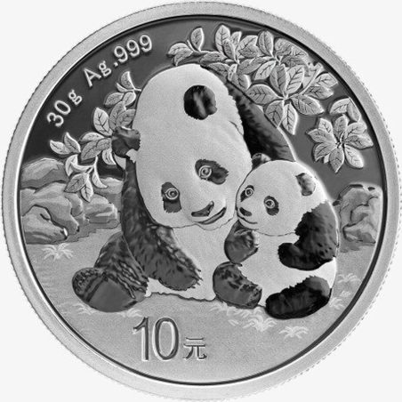 Moneda onza de plata 10y. China Oso Panda 2024