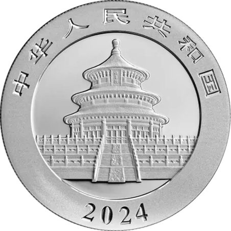 Moneda onza de plata 10y. China Oso Panda 2024