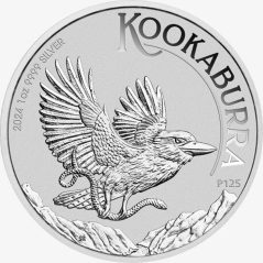 Moneda onza de plata 1$ Australia Kookaburra 2024.  - 1