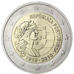 moneda conmemorativa 2 euros Portugal 2010.  - 1