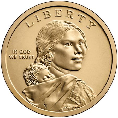 Estados Unidos 1 Dollar 2024 Nativa Americana. 2 cecas
