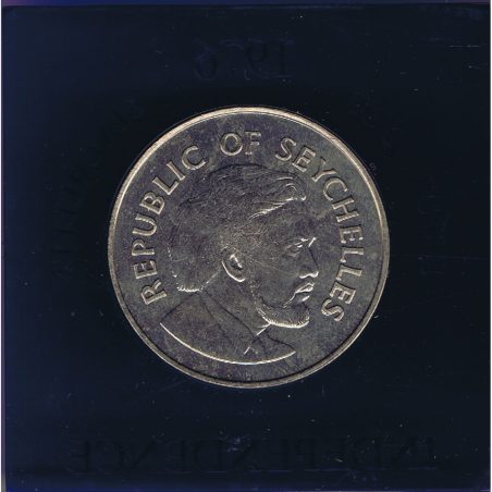 Seychelles 10 Rupias 1976 Independence Tortuga. Cuproniquel.