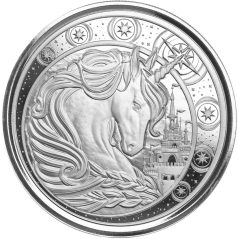 Moneda onza de Plata 5 Cedis Ghana 2023. Unicornio.  - 1
