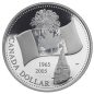 Moneda de plata 1 Dollar Canada 2005 40 Años Bandera. Proof