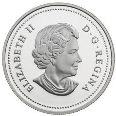 Moneda de plata 1 Dollar Canada 2005 40 Años Bandera. Proof