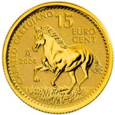 Moneda 1/10 Onza de oro 15 cts. de euro España 2024 Caballo.  - 1