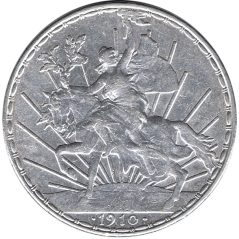 Moneda de plata 1 peso Mexico 1910 Caballito.  - 1