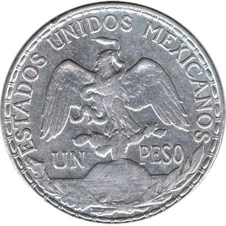 Moneda de plata 1 peso Mexico 1910 Caballito.