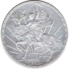 Moneda de plata 1 peso Mexico 1913 Caballito.  - 1