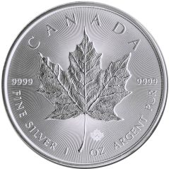 Moneda onza de plata 5$ Canada Hoja de Arce 2014  - 1