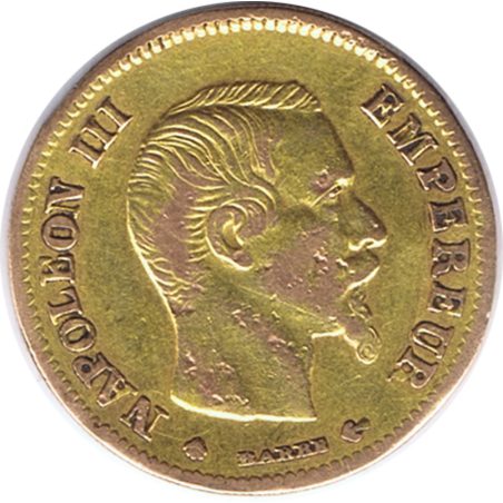 Moneda de oro Francia 10 francs Napoleon III 1857  - 1