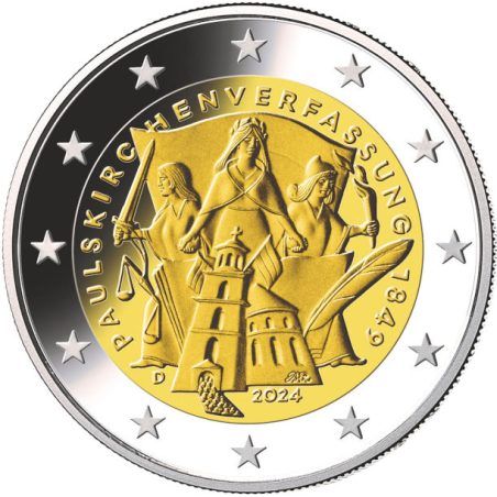 moneda conmemorativa 2 euros Alemania 2024 Iglesia San Pablo.