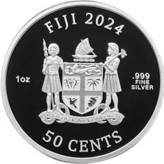 Moneda onza de plata 50 Cents Fiji Popeye 2024. Proof
