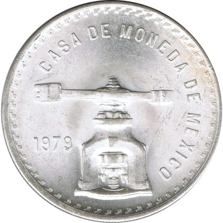 Moneda onza de plata México 1979.