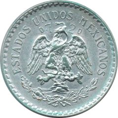 Moneda de plata 1 peso Mexico 1924.