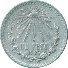 Moneda de plata 1 peso Mexico 1927.  - 1