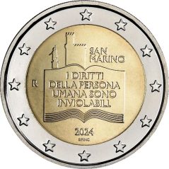 moneda conmemorativa 2 euros San Marino 2024 Derecho ciudadanos  - 1