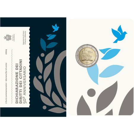moneda conmemorativa 2 euros San Marino 2024 Derecho ciudadanos