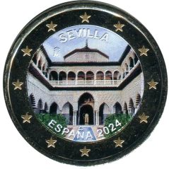 moneda conmemorativa 2 euros España 2024 Sevilla. Color  - 1