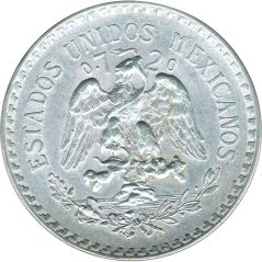 Moneda de plata 1 peso Mexico 1934.