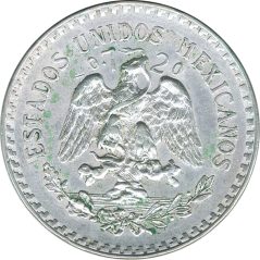 Moneda de plata 1 peso Mexico 1935.