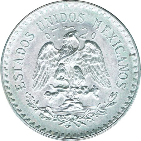 Moneda de plata 1 peso Mexico 1945.