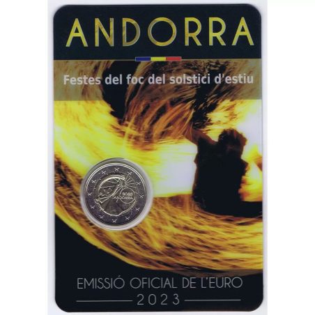 moneda conmemorativa 2 euros Andorra 2023 Festes del Foc