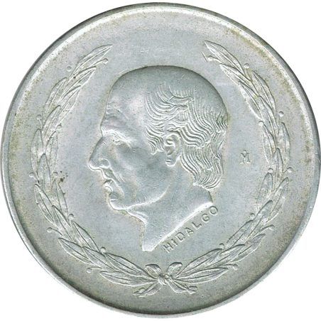 Moneda de plata 5 pesos Mexico 1952 Hidalgo.