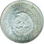 Moneda de plata 5 pesos Mexico 1957 Centenario Constitución.