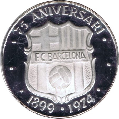 Medalla de plata 75 Aniversario Barça 1899-1974.  - 1