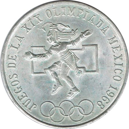 Moneda de plata 25 pesos Mexico 1968 Juegos Olímpicos