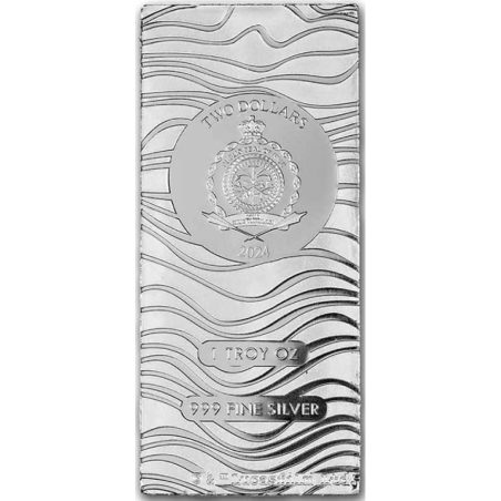 Moneda onza de plata 2$ Niue Beskars Bars Mandalorian 2024.