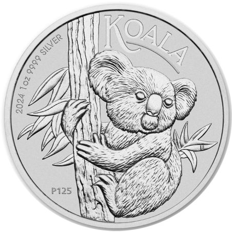 Moneda onza de plata 1$ Australia Koala 2024. Carlos III.  - 1