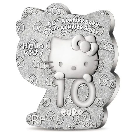 Francia 10€ 2024 50 Aniversario Hello Kitty. Plata.