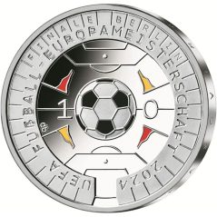 moneda Alemania 11 Euros 2024 Futbol UEFA 2024. Plata.  - 1