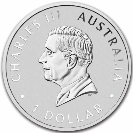 Moneda onza de plata 1$ Australia Cisne 2024.