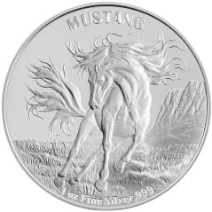 Moneda onza de plata 5$ Tokelau. Caballo Mustang 2024  - 1