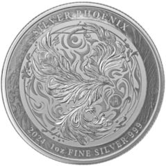Moneda onza de plata 2$ Niue Ave Fenix 2024.  - 1