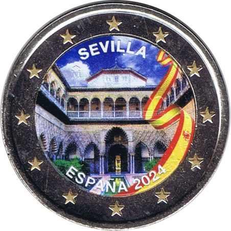 moneda conmemorativa 2 euros España 2024 Sevilla. Color B  - 1