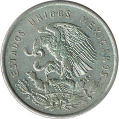 Moneda de plata 50 Centavos México 1950 Rey Cuauhtémoc