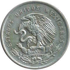 Moneda de plata 50 Centavos México 1951 Rey Cuauhtémoc