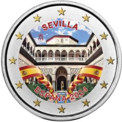 moneda conmemorativa 2 euros España 2024 Sevilla. Color C  - 1