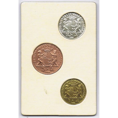 Estuche oficial monedas Andorra 1984.