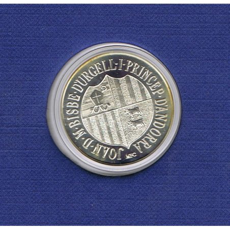 Estuche oficial moneda Andorra 2 Diners 1986 México 86.