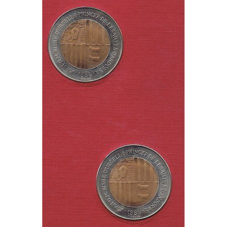 Estuche oficial moneda Andorra 2 Diners 1985 Pre-olímpica.