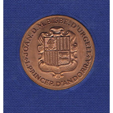 Estuche oficial Moneda Andorra 5 Diners 1986 LLengua Catalana