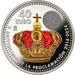 Moneda conmemorativa 40 euros 2024 Felipe VI. Color.  - 1
