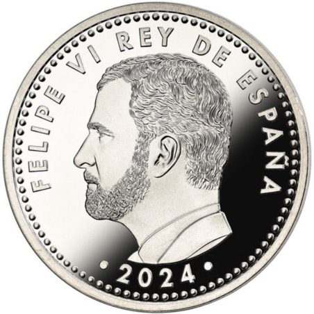 Moneda conmemorativa 40 euros 2024 Felipe VI. Color.